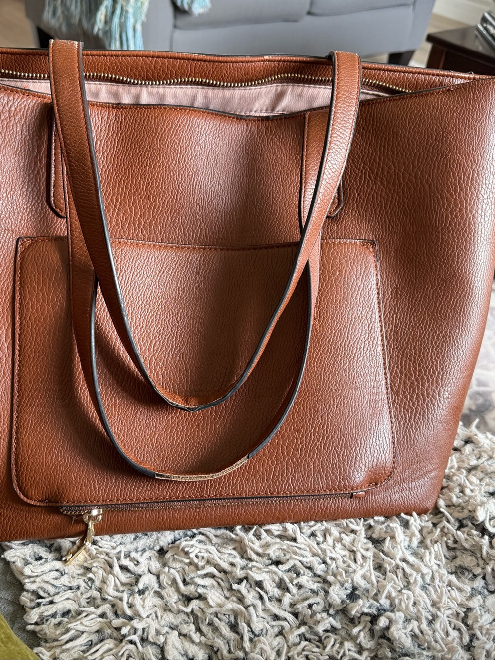 Poppy and peonies bag